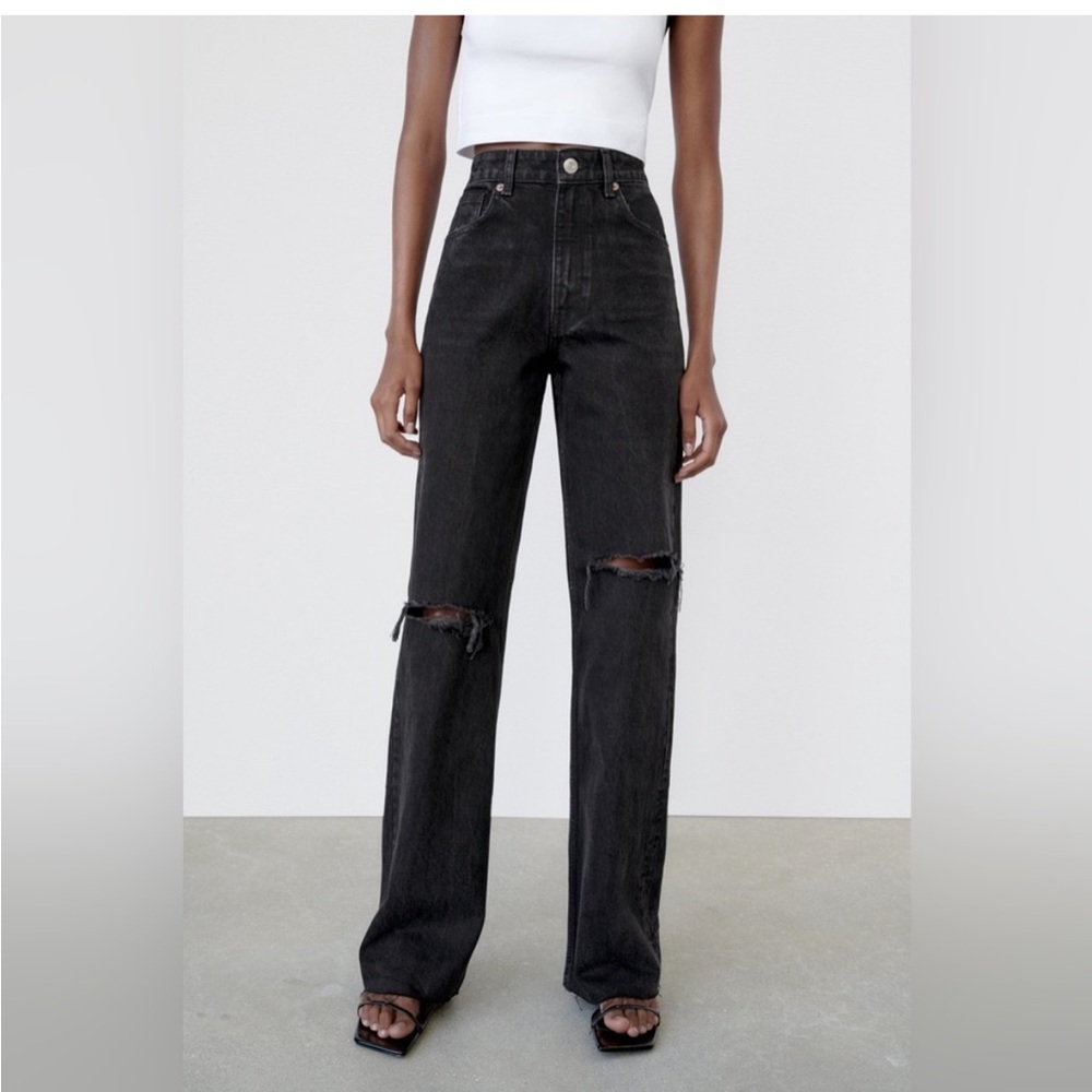 Zara Black High Waisted Jeans